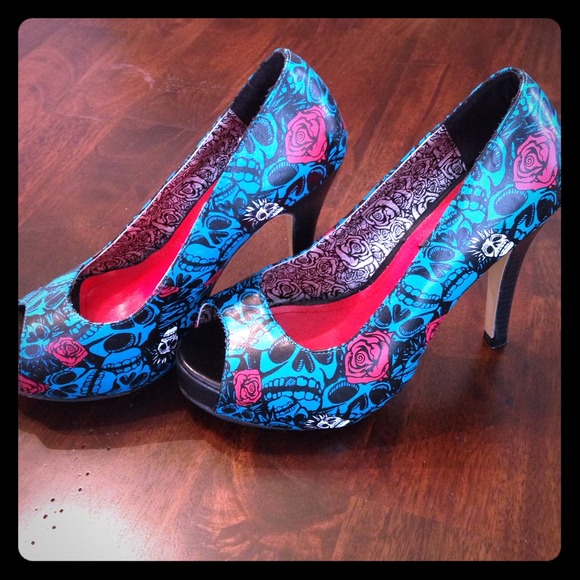 Turquoise Iron Fist heels