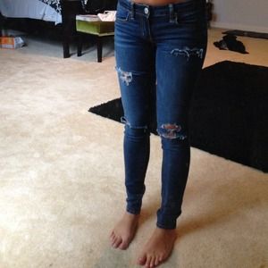 Destroyed American eagle jeans