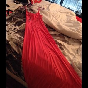 Coral maxi dress