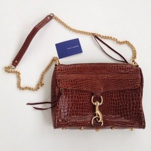 Rebecca Minkoff MAC croc embossed clutch