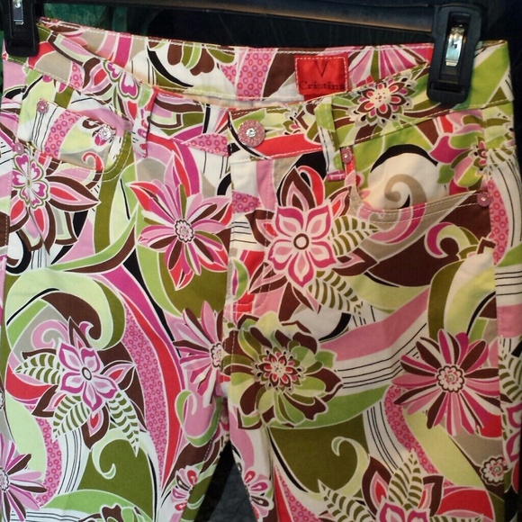 V cristina floral jeans