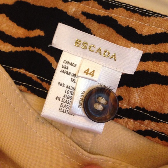 ESCADA khaki trousers with decorative leg detail