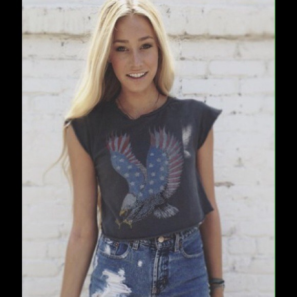Brandy Melville Elin Eagle Crop Top