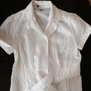White Dress Linen Shirt