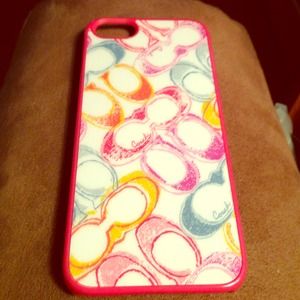 Cute Coach iphone 5 hard cover. Used once.