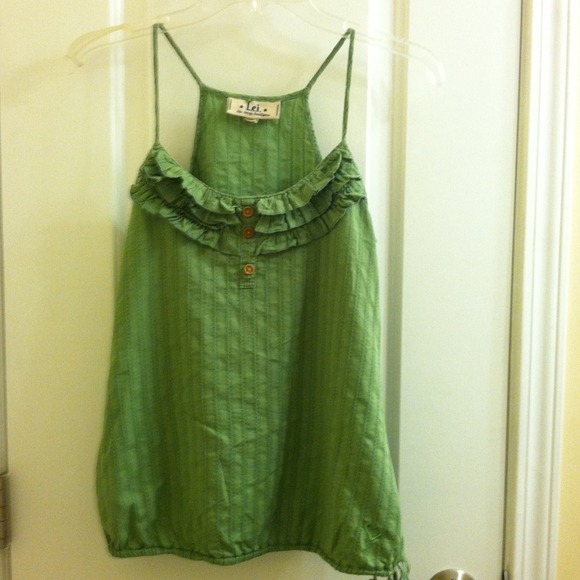 Green racerback top