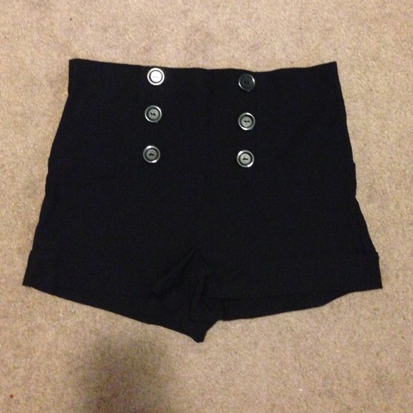 Black high waisted shorts