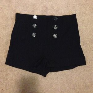 Black high waisted shorts