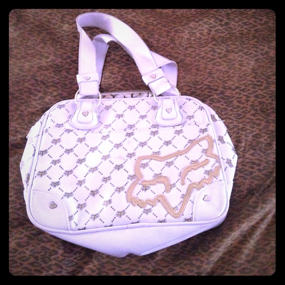 Fox riders white and gold purse