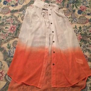 Jolt Sheer Ombré Button Down