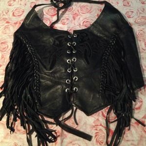 Leather Halter Top - BRAND NEW!!!