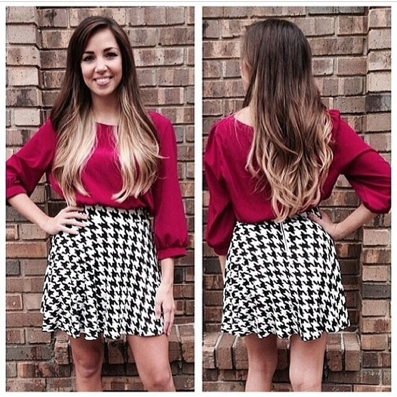 ❎SOLD❎Houndstooth skater skirt.