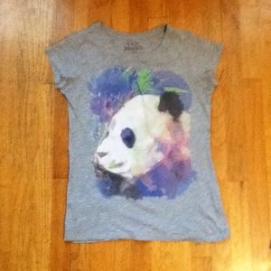 Gray panda t-shirt