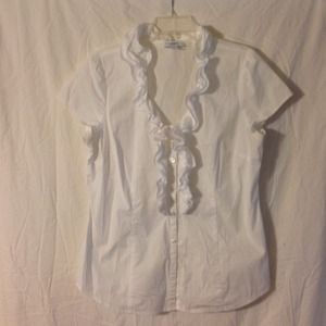 Button down white top