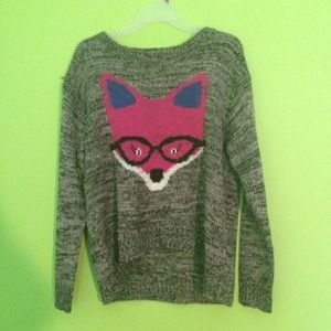Nerdy Fox High-Low sweater.