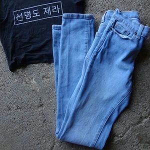 Bundle Cigarrete High Rise Jeans Size  & H&M Jeans