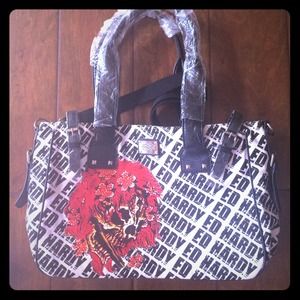 Ed Hardy Skull Small Tote Bag/Purse