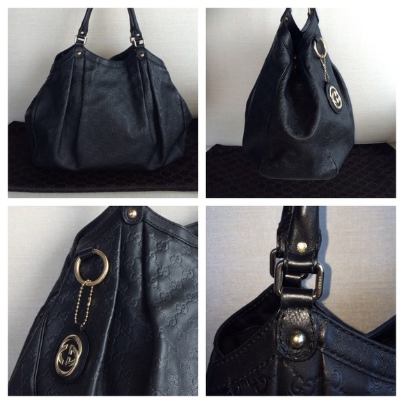 ❌SOLD❌Gucci Guccissima Black Handbag - Picture 2 of 3