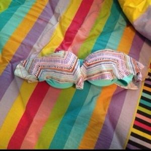 Flounce Bandeau Swim Top