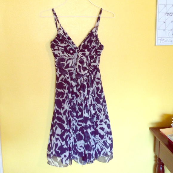 BCBG silk print dress