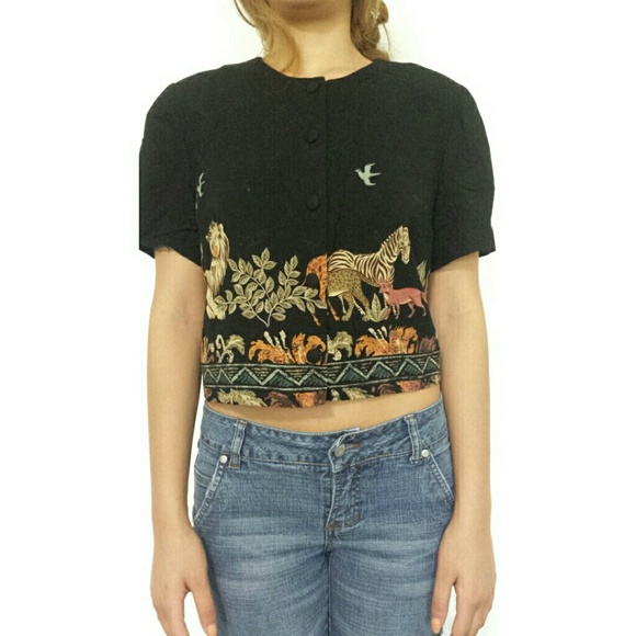 🌺 Wild safari crop top