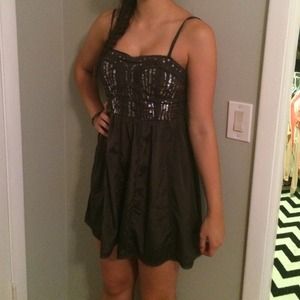 Sequin grey formal dress