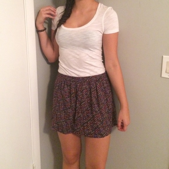 Dark floral skirt