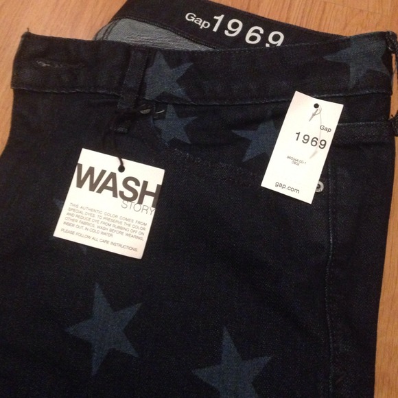 🎀HP🎀 GAP Star Print Dark Demin Skinny Jeans - Picture 2 of 4