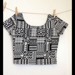 SOLD!! Tribal Printed Crop top
