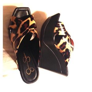 Jessica Simpson Cheetah Wedges