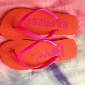 Orange and Pink Flipflops
