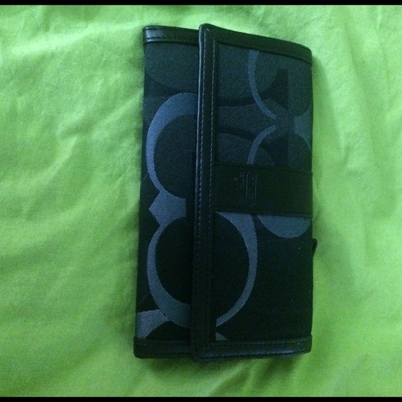 Coach wallet- navy blue and black