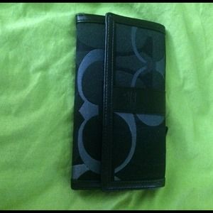 Coach wallet- navy blue and black