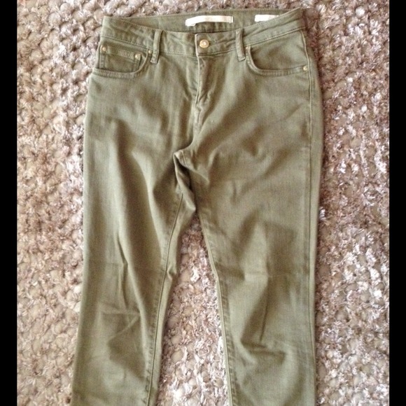 Zara Woman Slim Fit Jeans in Army Green