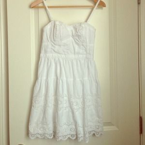 White eyelet dress
