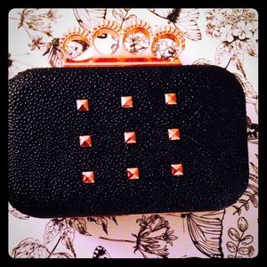 Small Sexy Black Knuckle Clutch Wallet