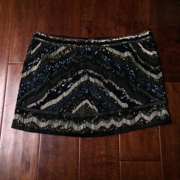 All saints 6 beaded sequin skirt