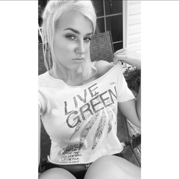 Pot leaf lucky brand croptop