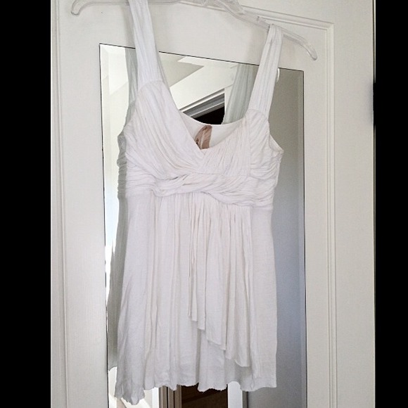 Anthropology white dress top