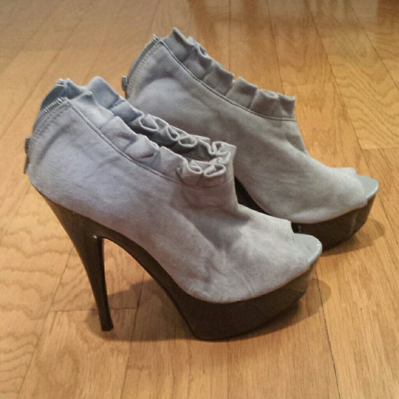 Gray booties