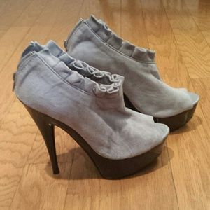 Gray booties