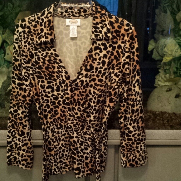 Talbots leopard blouse