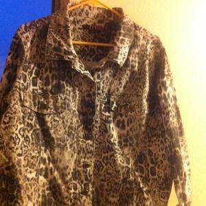 Blk/wht/grey leopard print jacket
