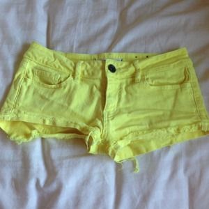 bright yellow shorts