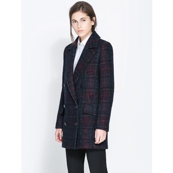 ❌SOLD ZARA Checked Coat with Pockets
