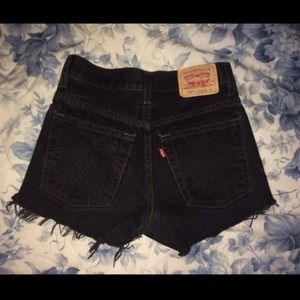 Black High Waisted Levi's Shorts