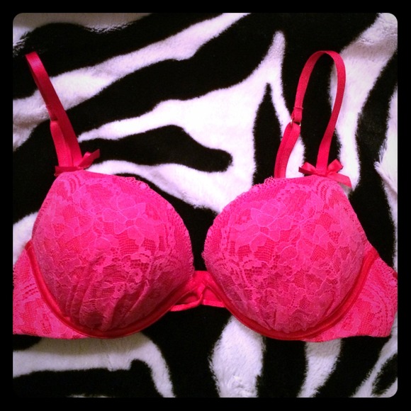 Lace Pink & red V.S miraculous plunge bra