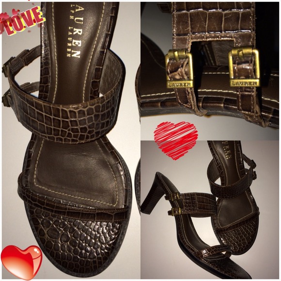 Brown Ralph Lauren Sandals 8.5 fits like 8