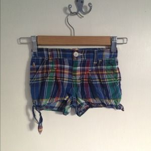✨RALPH LAUREN young girls plaid pattern shorts