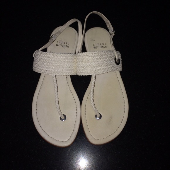 Stuart weitzman white sandals